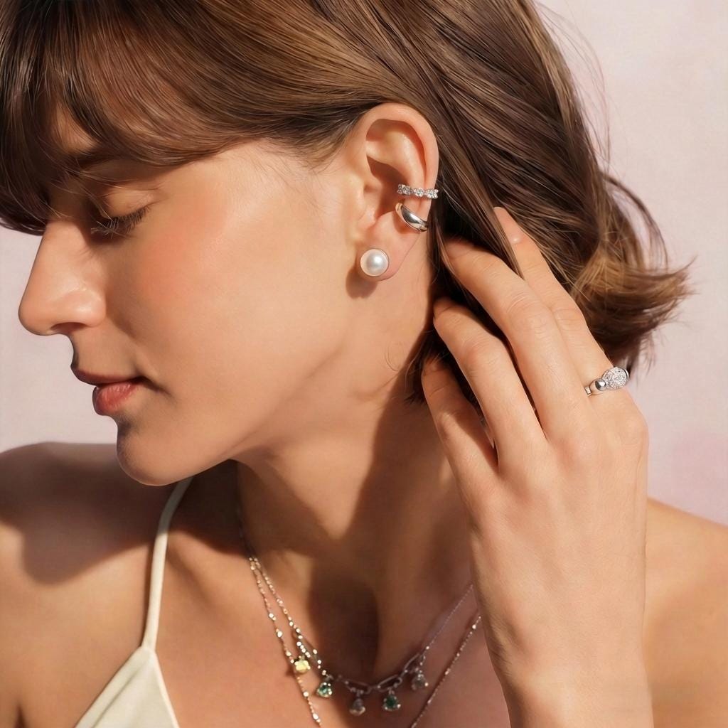 6mm Button Pearl Stud Earrings