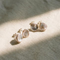 Sterling Silver Petal Pearl Earrings