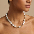 Winged Baroque Pearl Necklace - Irregular Beauty Pearl