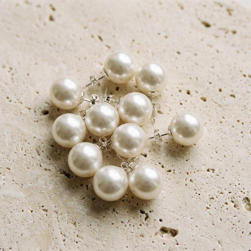 Sterling Silver Pearl Stud Earrings