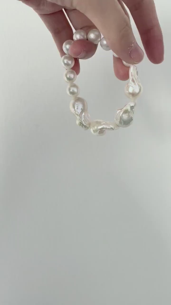 Chunky Baroque Pearl Bracelet – Irregular Freshwater Pearls